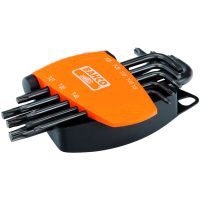 Torx®-nyckelsats 8 delar Svartoxiderad BAHCO