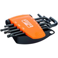 Torx®-nyckelsats Med Kula T9-T40 8 delar Svartoxiderad BAHCO