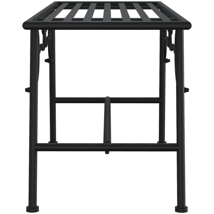 Trädbänk 110 cm svart stål vidaXL – bild 4