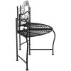 Trädbänk 150 cm svart stål vidaXL – miniatyr 5