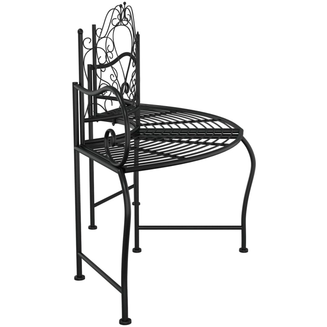 Trädbänk 150 cm svart stål vidaXL – bild 5