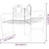 Trädbänk 150 cm svart stål vidaXL – miniatyr 6