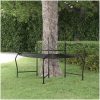 Trädbänk 150 cm svart stål vidaXL – miniatyr 1