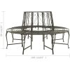 Trädbänk 160 cm stål vidaXL – miniatyr 7