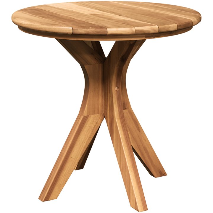 Trädgård Kaffebord Massivt trä Teak vidaXL ⌀55 x 51 cm – bild 2