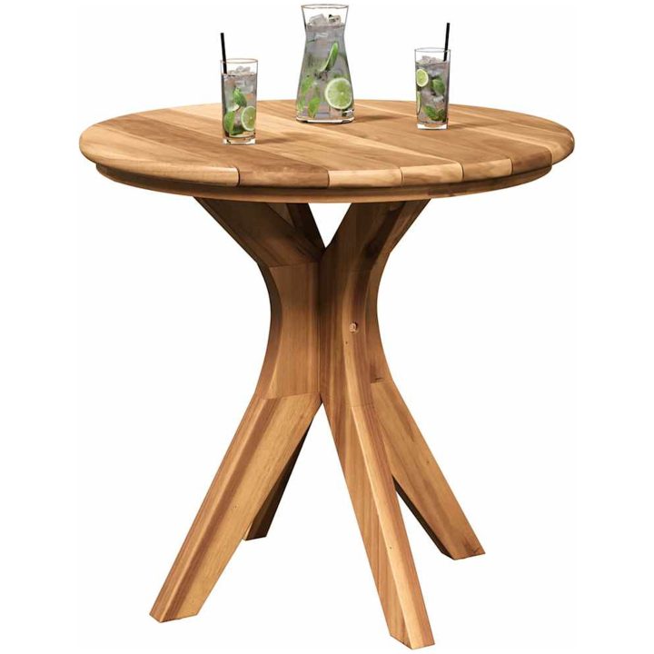 Trädgård Kaffebord Massivt trä Teak vidaXL ⌀55 x 51 cm – bild 3