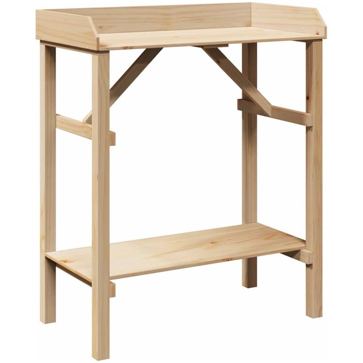Trädgård Kylbänk Solitt Trä Tall vidaXL 75 x 40 x 90 cm – bild 2