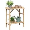 Trädgård Kylbänk Solitt Trä Tall vidaXL 75 x 40 x 90 cm – miniatyr 3