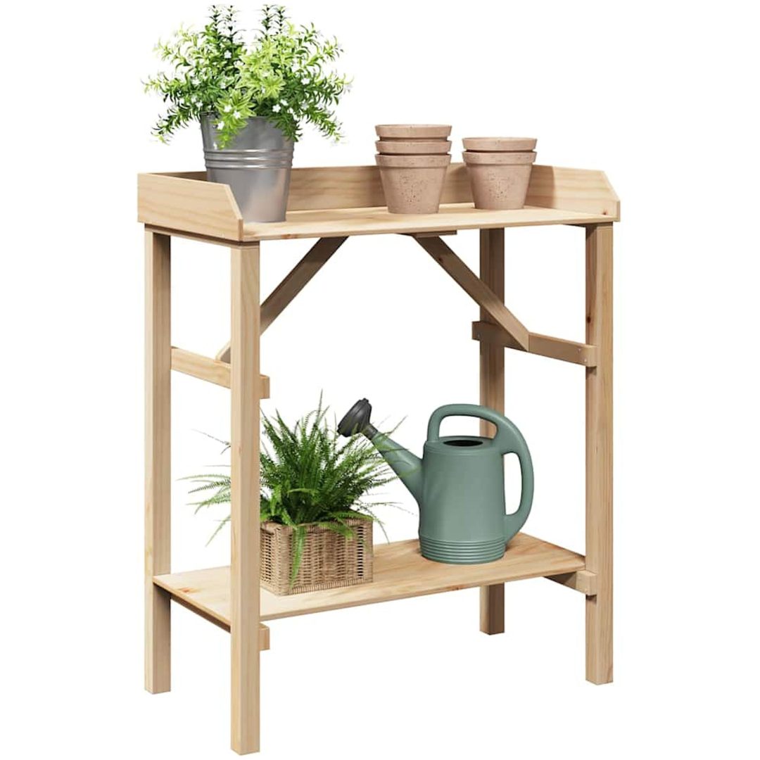 Trädgård Kylbänk Solitt Trä Tall vidaXL 75 x 40 x 90 cm – bild 3