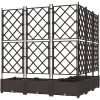 Trädgårdplanterare med Spaljé 5 delar Brun vidaXL 120 x 120 x 125.5 cm – miniatyr 6