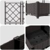 Trädgårdplanterare med Spaljé 5 delar Brun vidaXL 120 x 120 x 125.5 cm – miniatyr 7