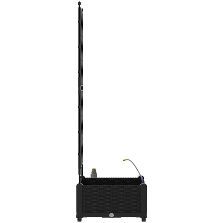 Trädgårdplanterare med Vattensystem Svart vidaXL 40 x 40 x 126 cm – bild 7