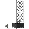 Trädgårdplanterare med Vattensystem Svart vidaXL 40 x 40 x 126 cm – miniatyr 8