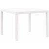 Trädgårds Dining Set 5 pcs Vit Plast Rattan & Metallram vidaXL 100 x 100 x 73 cm – miniatyr 4