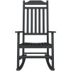 Trädgårds Gungstol Svart 65x84x114 cm HDPE vidaXL Stor – miniatyr 4