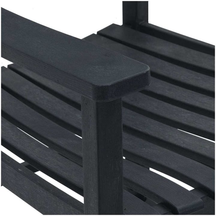 Trädgårds Gungstol Svart 65x84x114 cm HDPE vidaXL Stor – bild 9