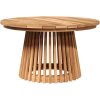 Trädgårds Kaffebord Massivt Teak vidaXL ⌀70 x 40 cm – miniatyr 2