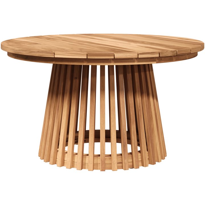 Trädgårds Kaffebord Massivt Teak vidaXL ⌀70 x 40 cm – bild 2