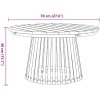Trädgårds Kaffebord Massivt Teak vidaXL ⌀70 x 40 cm – miniatyr 7