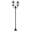 Trädgårds ljusstolpe 2-lampa E27 Brons 220 cm Aluminium vidaXL Large – miniatyr 2