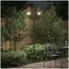 Trädgårds ljusstolpe 2-lampa E27 Brons 220 cm Aluminium vidaXL Large – miniatyr 3