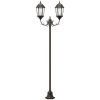 Trädgårds ljusstolpe 2-lampa E27 Brons 220 cm Aluminium vidaXL Large – miniatyr 4