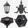 Trädgårds ljusstolpe 2-lampa E27 Brons 220 cm Aluminium vidaXL Large – miniatyr 6