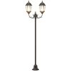 Trädgårds ljusstolpe 2-lampa E27 Brons 220 cm Aluminium vidaXL Large – miniatyr 8