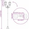 Trädgårds ljusstolpe 2-lampa E27 Brons 220 cm Aluminium vidaXL Large – miniatyr 9