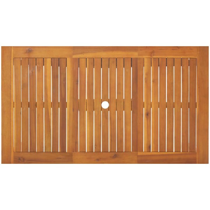 Trädgårds Matbord 5 Delar 5 pcs Grå vidaXL 140 x 80 x 74 cm – bild 8