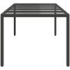 Trädgårds matbord Svart Poly Rattan vidaXL 250 x 100 x 75 cm – miniatyr 4