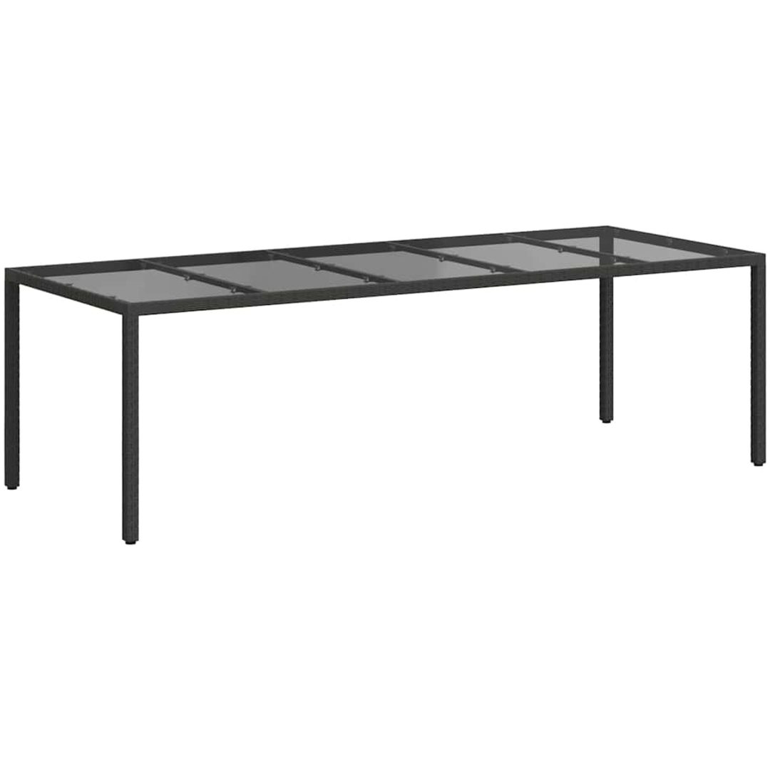 Trädgårds matbord Svart Poly Rattan vidaXL 250 x 100 x 75 cm – bild 5