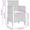 Trädgårds matbordset 13 pcs Antracit Konstrotting vidaXL Stort – miniatyr 11