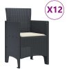 Trädgårds matbordset 13 pcs Antracit Konstrotting vidaXL Stort – miniatyr 5