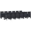 Trädgårds Matgrupp 13 pcs Antracit Polypropylen vidaXL 12 - Sits – miniatyr 2