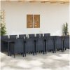 Trädgårds Matgrupp 13 pcs Antracit Polypropylen vidaXL 12 - Sits – miniatyr 3