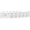 Trädgårds matgrupp 15 pcs Vit Poly Rattan, metall vidaXL Large – miniatyr 2
