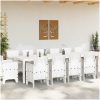 Trädgårds matgrupp 15 pcs Vit Poly Rattan, metall vidaXL Large – miniatyr 3