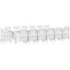 Trädgårds matgrupp 15 pcs Vit Rattan, metall vidaXL 14 - Sits – miniatyr 2