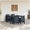 Trädgårds matgrupp 5 pcs Antracit vidaXL 150 x 100 x 73 cm – miniatyr 3