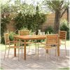 Trädgårds Matgrupp 5 pcs Beige vidaXL 150 x 90 x 74 cm – miniatyr 1