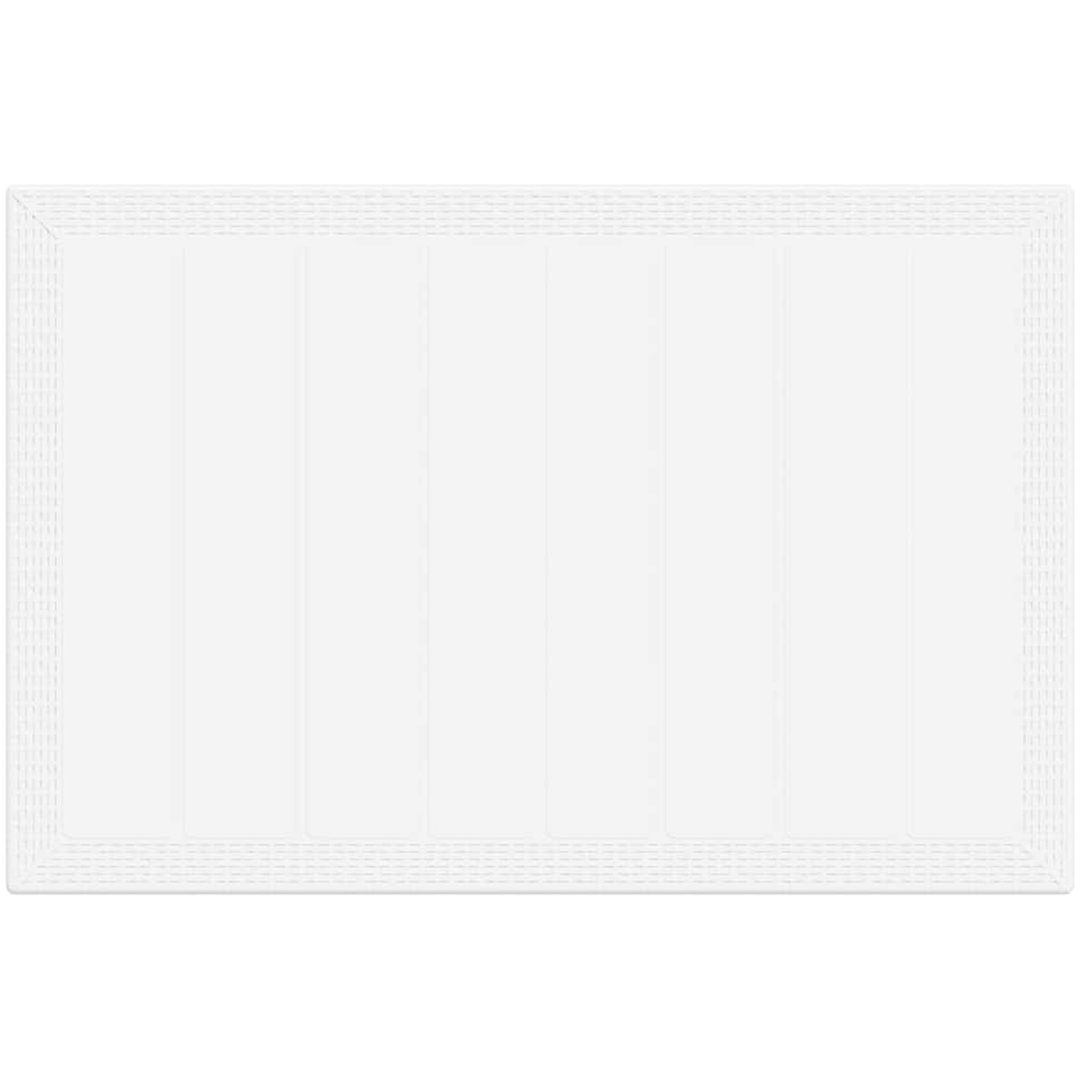 Trädgårds Matgrupp 7 pcs Vit Konstrotting vidaXL 150 x 100 x 73 cm – bild 6