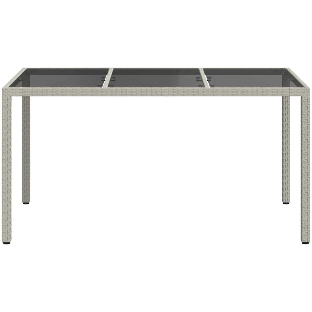 Trädgårds-matsalbord Vitt Konstrotting vidaXL 150 x 90 x 75 cm – bild 3