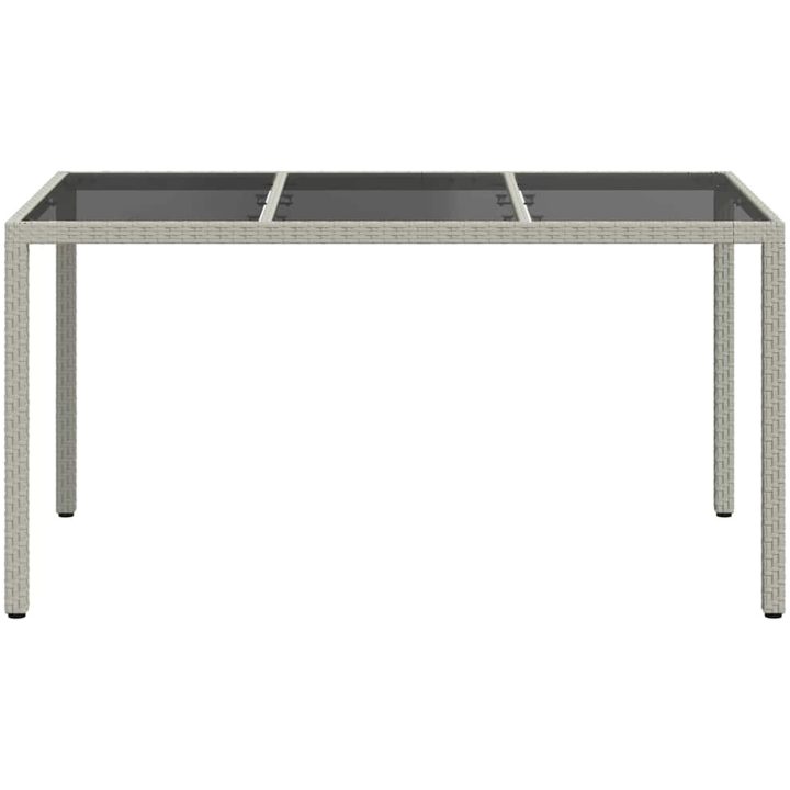 Trädgårds-matsalbord Vitt Konstrotting vidaXL 150 x 90 x 75 cm – bild 3