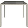 Trädgårds-matsalbord Vitt Konstrotting vidaXL 150 x 90 x 75 cm – miniatyr 4