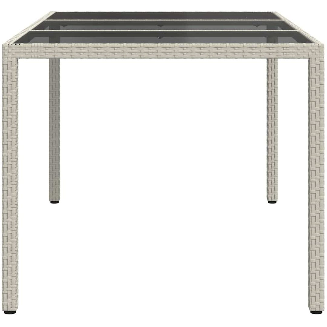 Trädgårds-matsalbord Vitt Konstrotting vidaXL 150 x 90 x 75 cm – bild 4