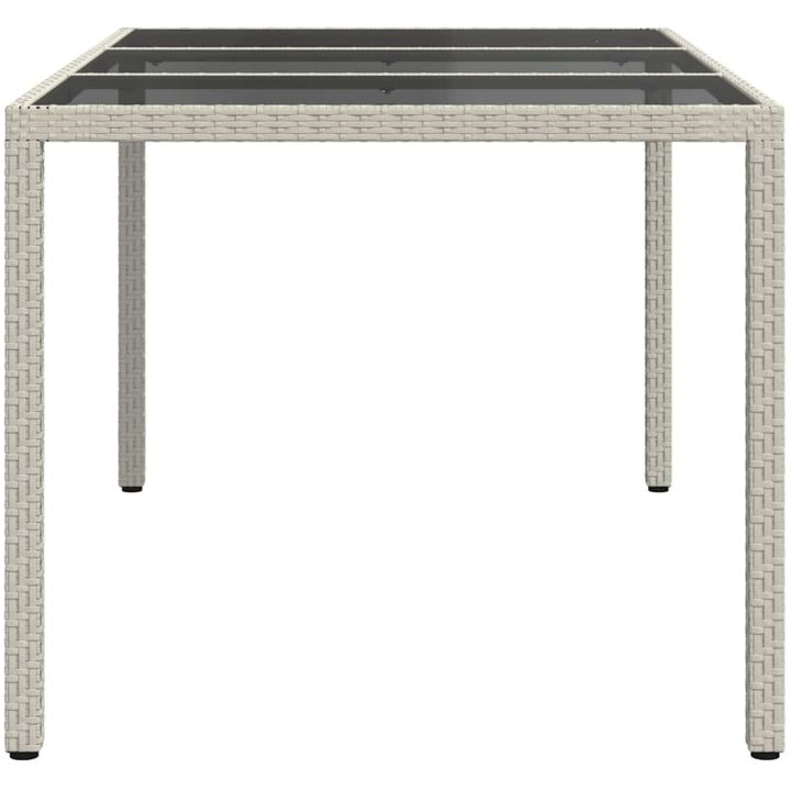 Trädgårds-matsalbord Vitt Konstrotting vidaXL 150 x 90 x 75 cm – bild 4
