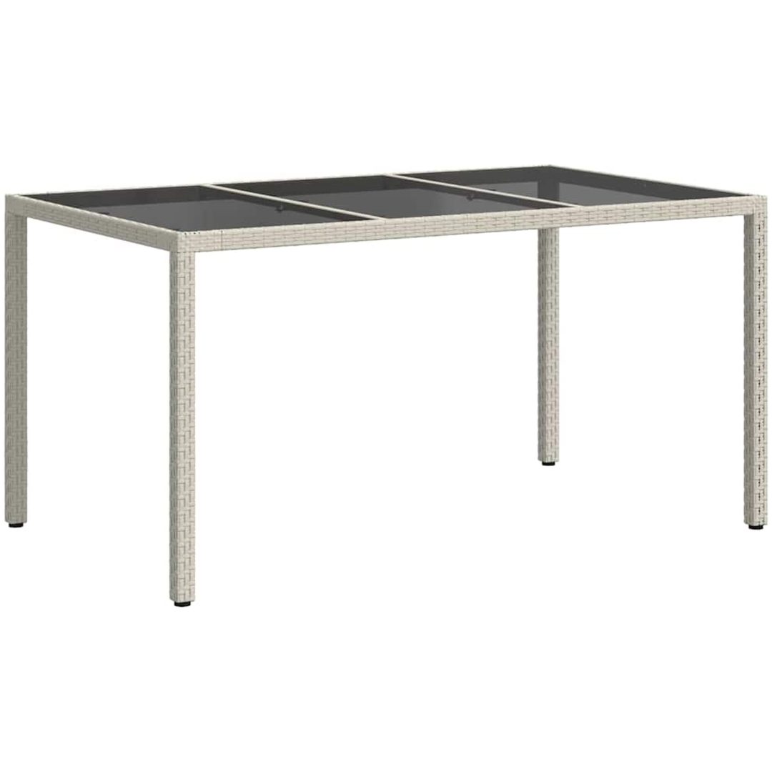 Trädgårds-matsalbord Vitt Konstrotting vidaXL 150 x 90 x 75 cm – bild 5