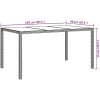 Trädgårds-matsalbord Vitt Konstrotting vidaXL 150 x 90 x 75 cm – miniatyr 7