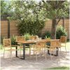 Trädgårds matsalset 7 pcs Beige vidaXL 200 x 90 x 75 cm – miniatyr 1